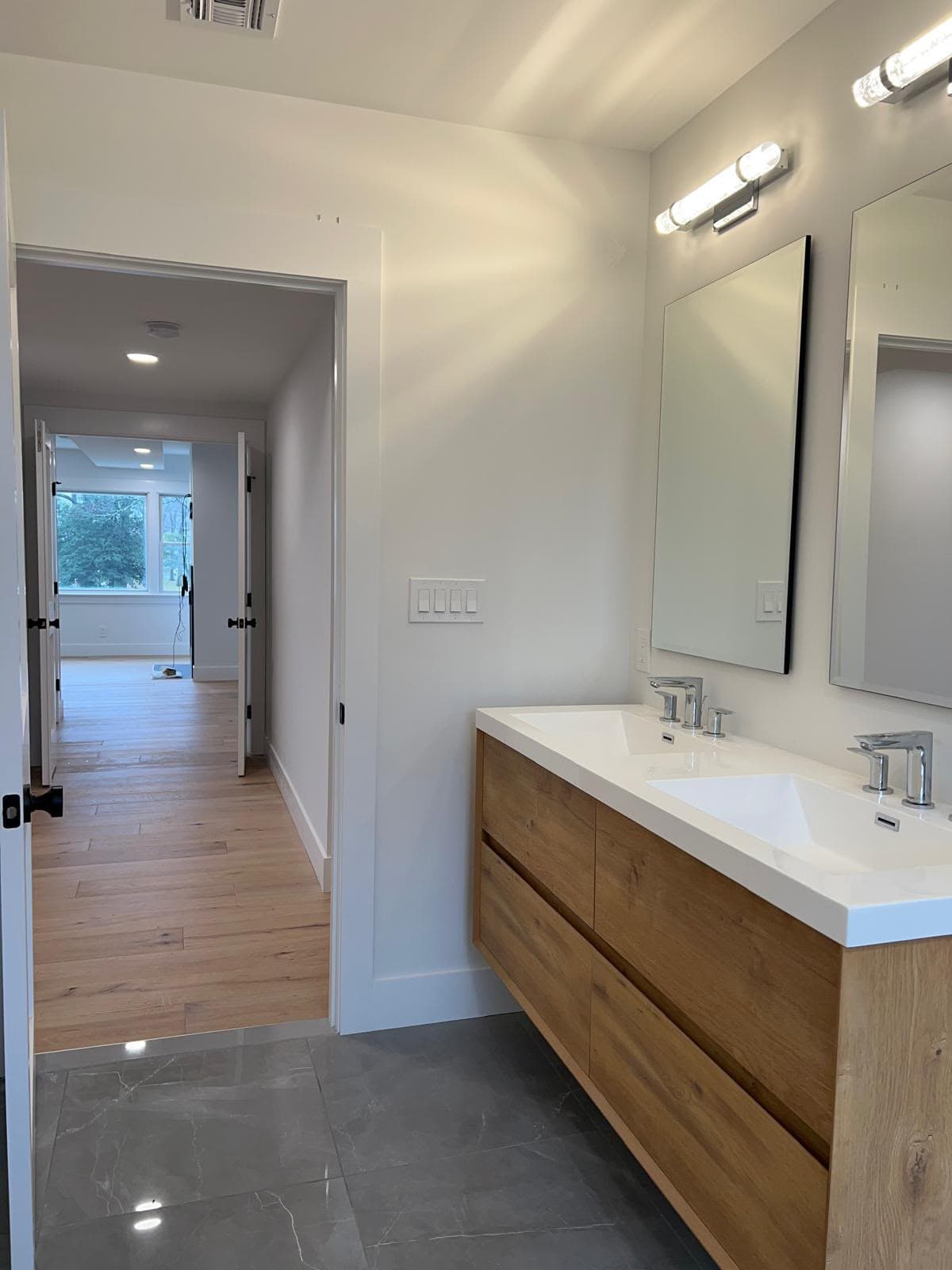 Double Vanity Bathroom — cleaning services Monmouth County NJ